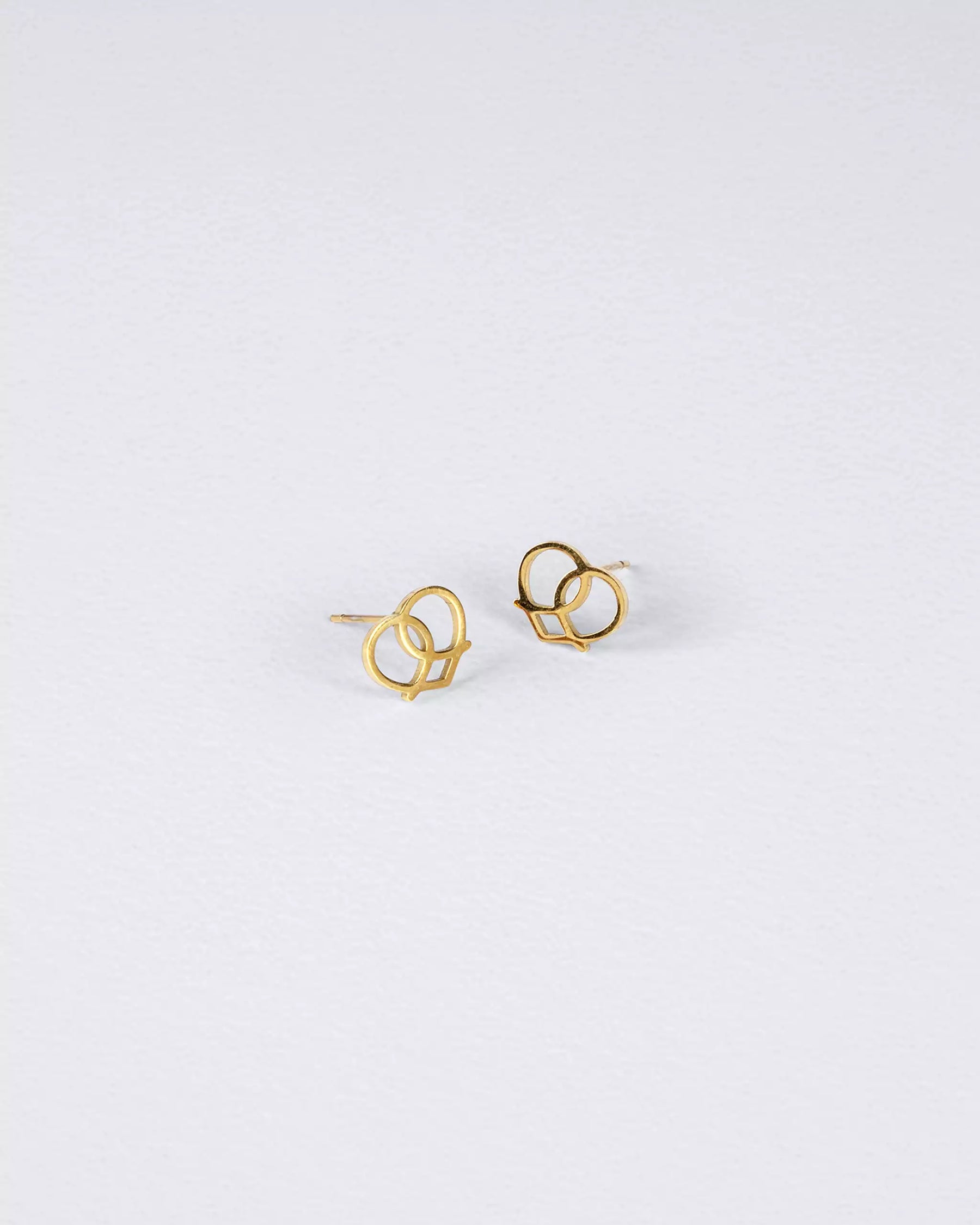Breznherz Ohrstecker Gold