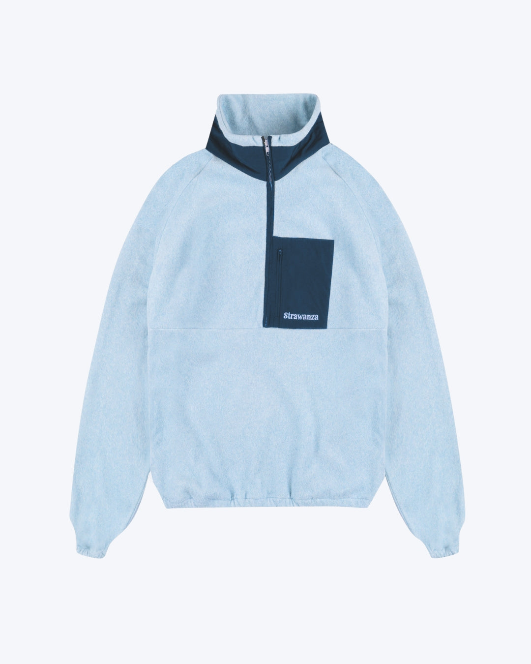 Baumwollfleece eisblau