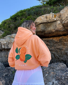 Irgendwo is immer Sommer Hoodie orange