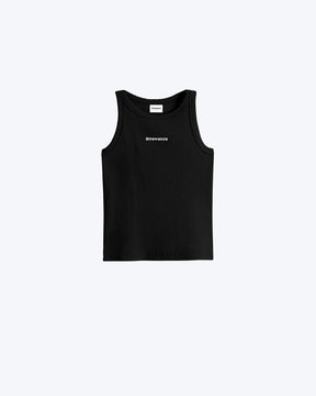 Geripptes Damen Tanktop schwarz