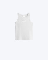 Geripptes Damen Tanktop weiß
