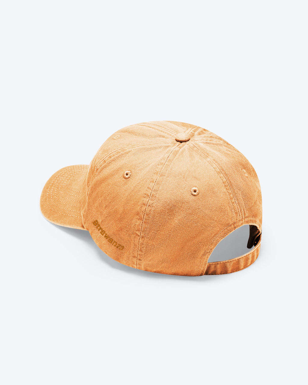 Eine Bavarian Cap in der Farbe Vintage orange mit einem Ton in Ton gestickten 
