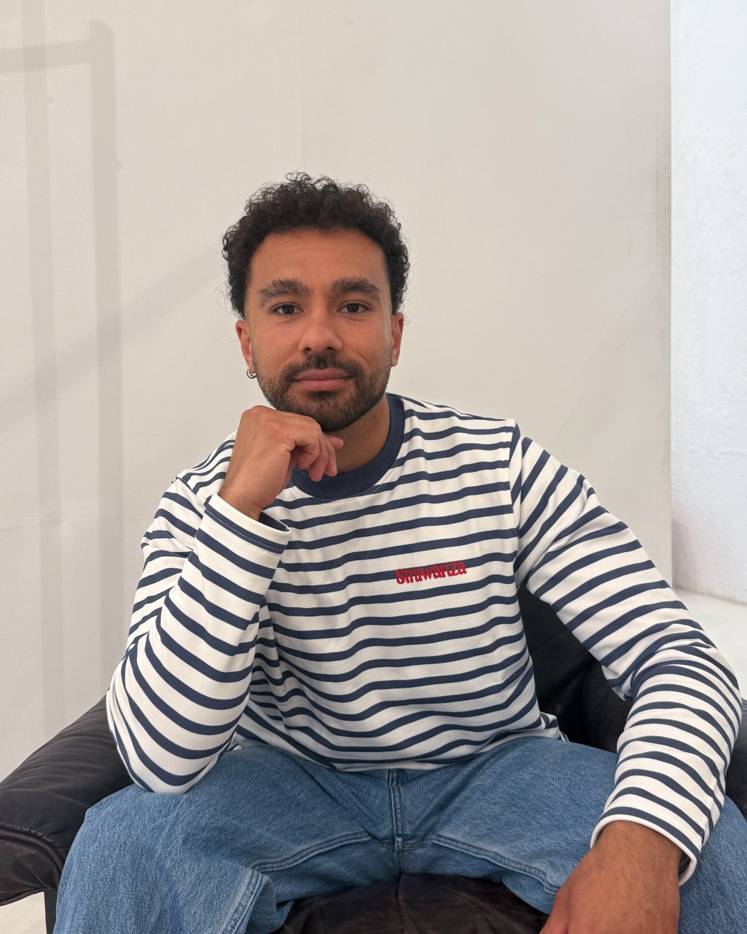 Strawanza Longsleeve Navy und Weiß
