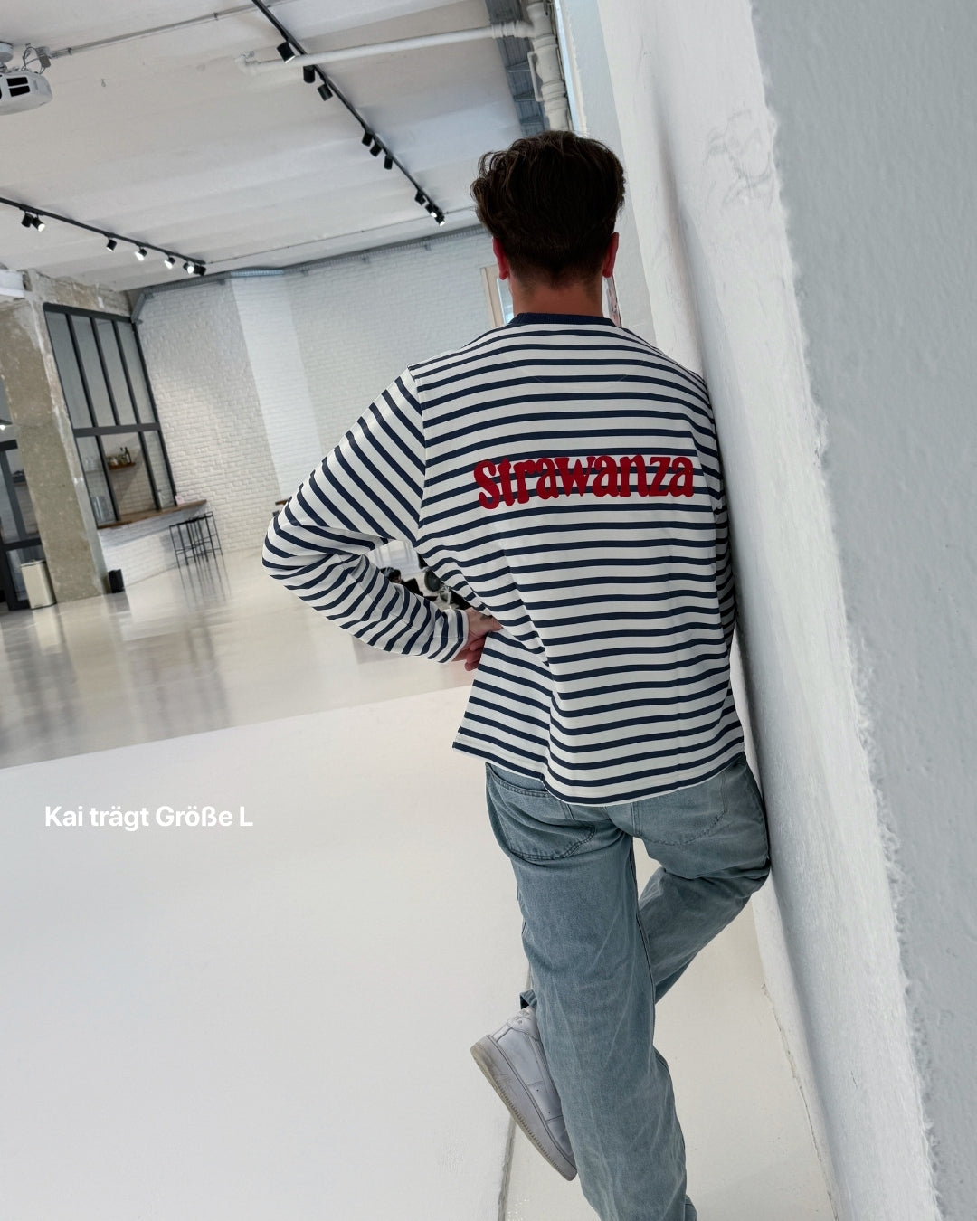 Strawanza Longsleeve Navy und Weiß
