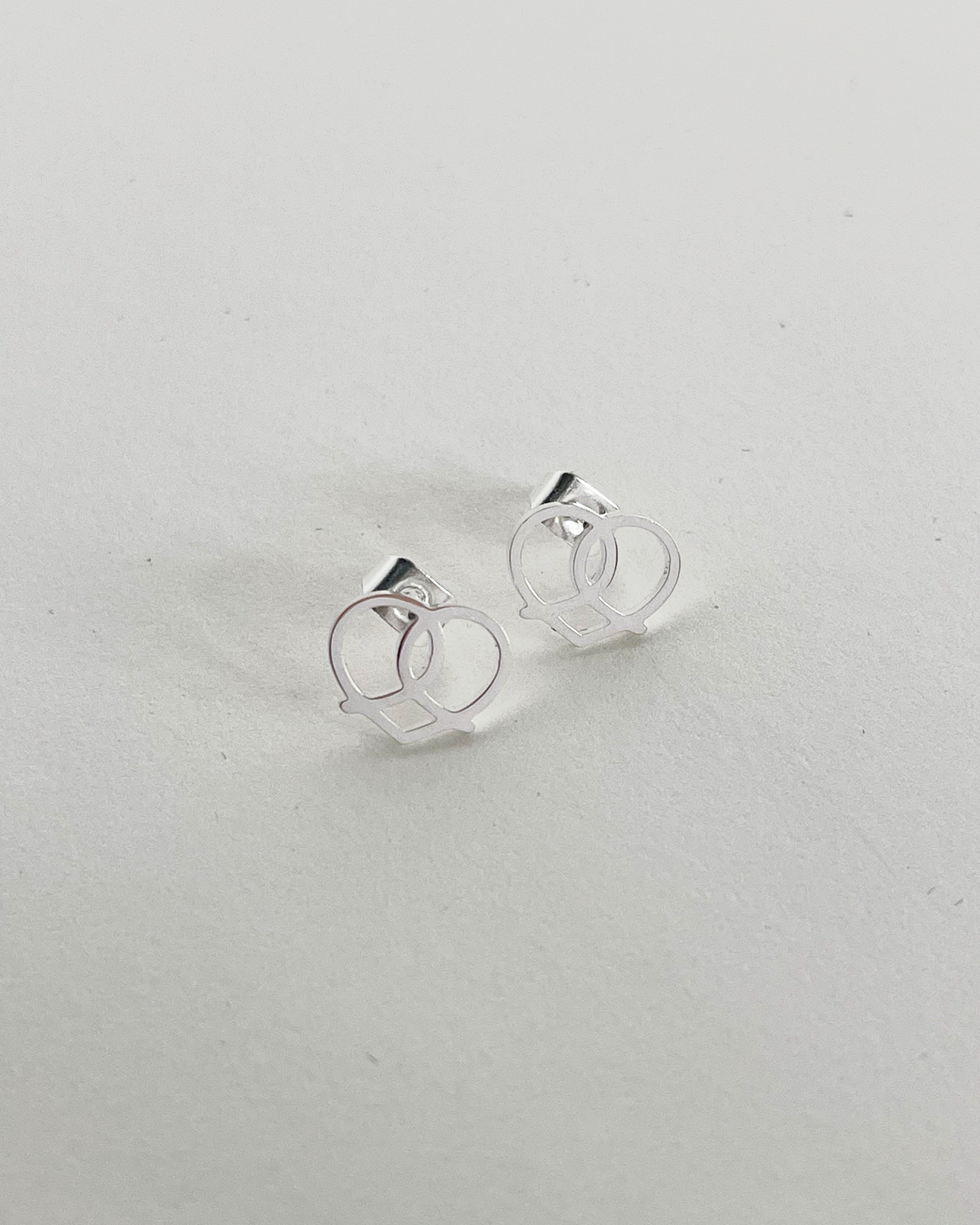 Breznherz Ohrstecker Silber