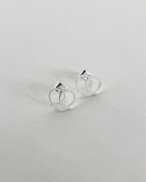 Breznherz Ohrstecker Silber