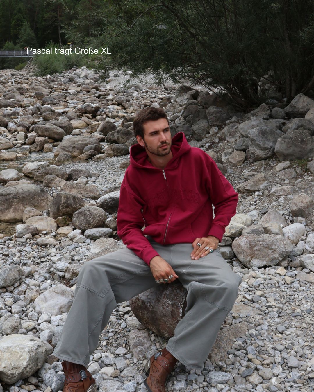 Strawanza Crew Zipper Kirschrot