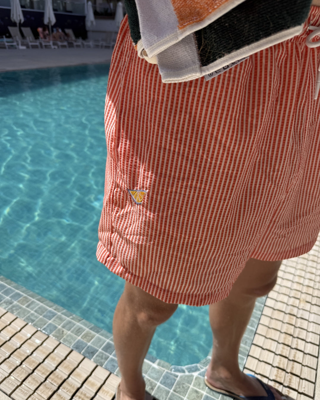 Badeshort Strawanza in Vacanza orange