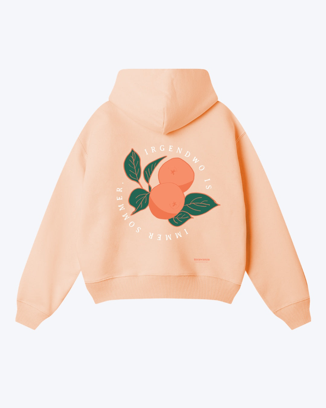 Irgendwo is immer Sommer Hoodie orange