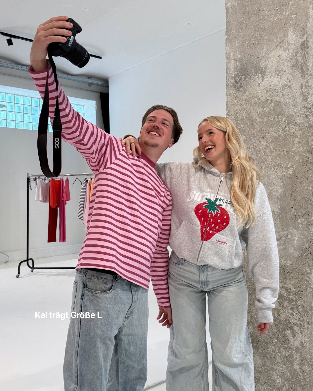 Strawanza Longsleeve Rot und Rosa