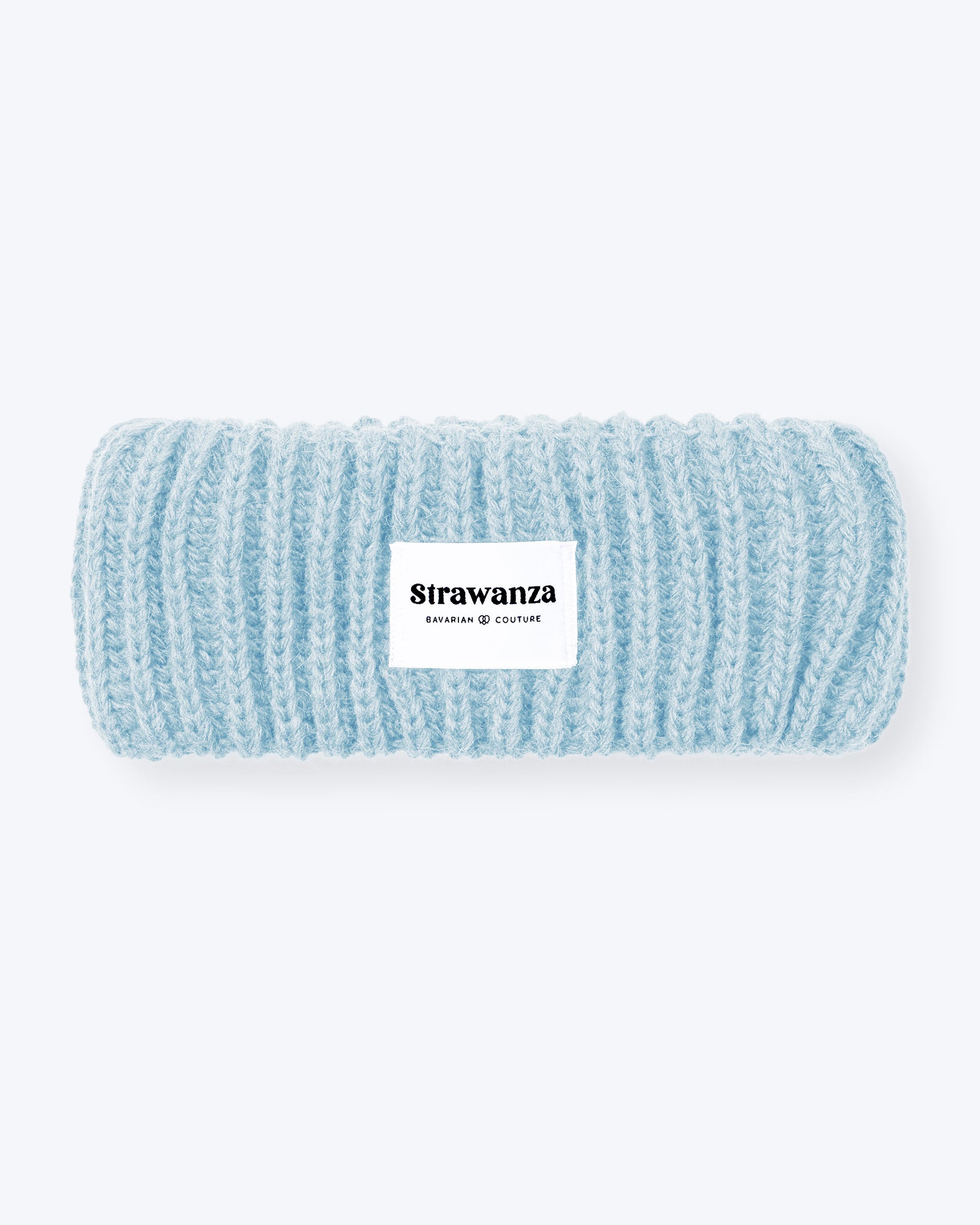 Wollstirnband Hellblau
