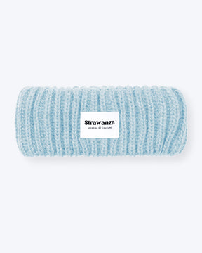 Wollstirnband Hellblau